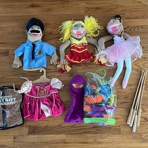 Various Melissa and Doug / Muppet puppets